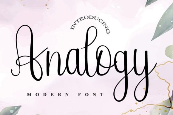 Analogy: A Beautiful Script Font