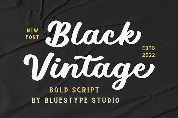 Black Vintage: A Bold Script for Creative Branding