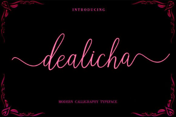 Dealicha: A Feminine Script Font for Creative Projects
