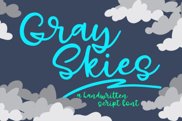 Gray Skies Font: Creative Script for Web Design