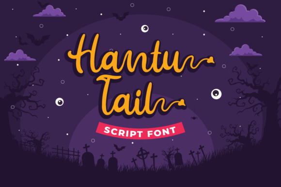 Hantu Tail: A Halloween Script Font