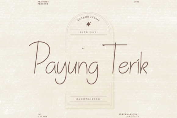 Payung Terik: A Script Font for Digital Design